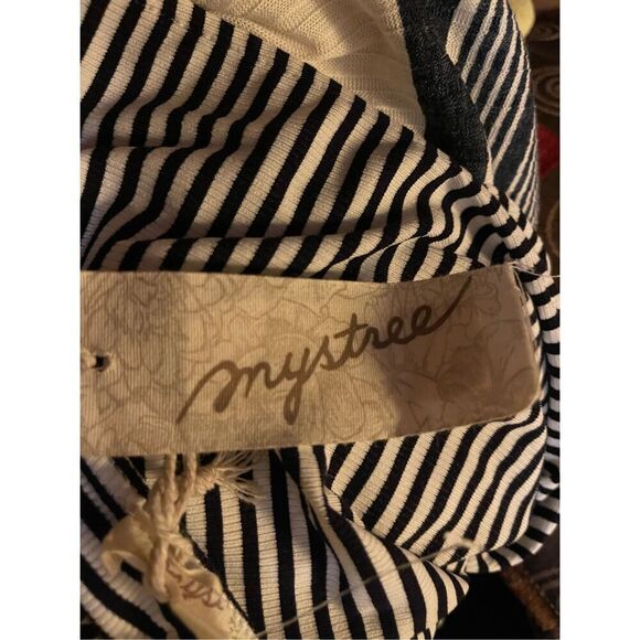 NWT Mystree size S twisted front striped ribbed dress - Picture 4 of 6